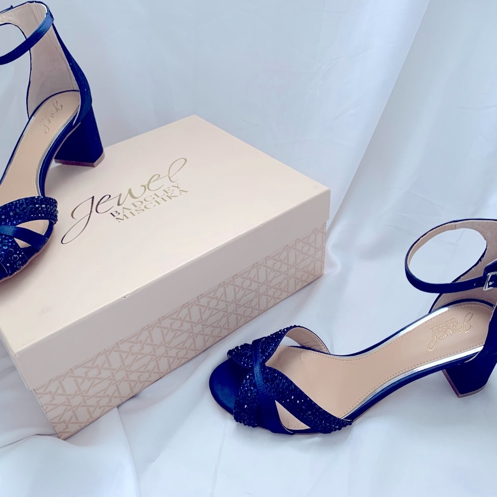 Jewel by Badgley Mischa shoes.  New, never worn.  Size 81/2.  Heel height 21/2”.